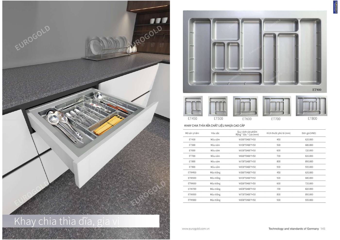 Phụ kiện nhà bếp EUROGOLD Catalogue và Bảng giá mới nhất Bình Dương /Page 73